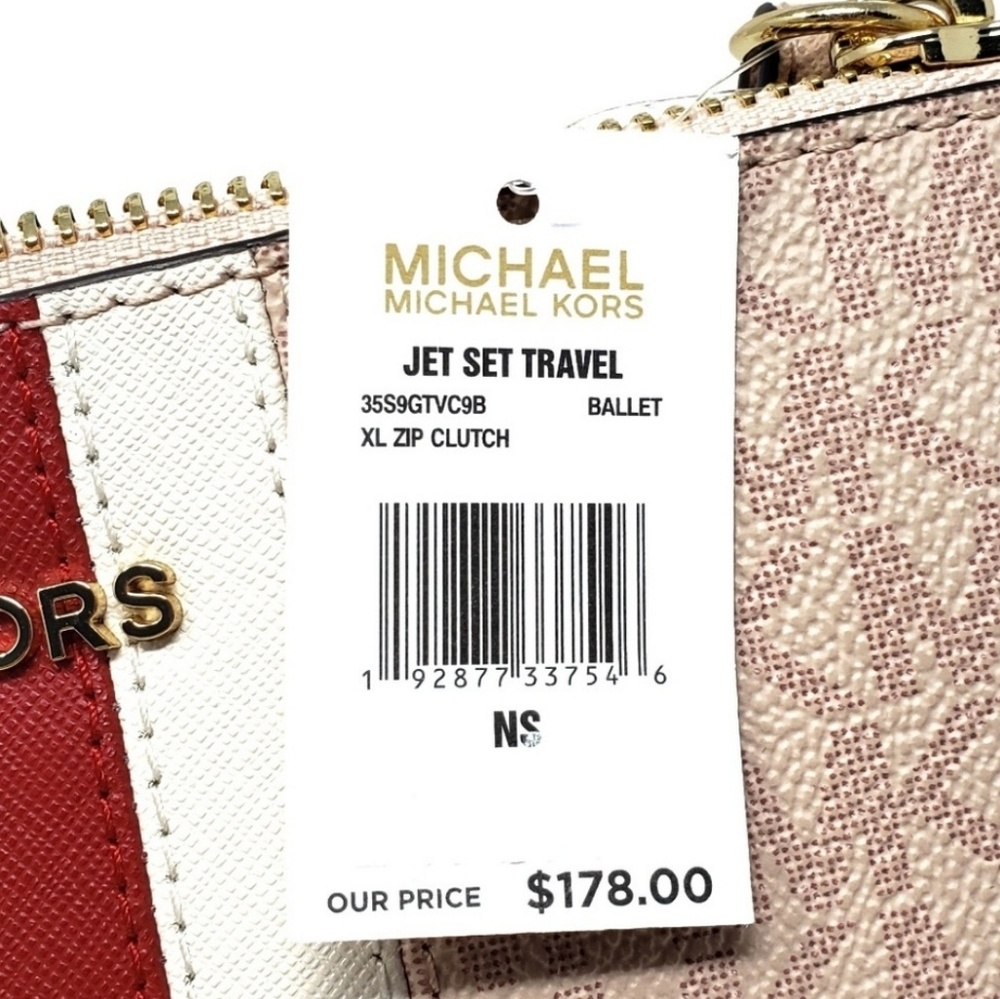 Michael Kors Jet Set Wristlet Clutch Pink - Picture 4 of 4